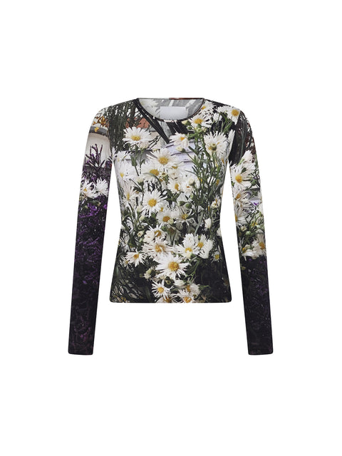 CANTUTA TOP IN MANZANILLA PRINT