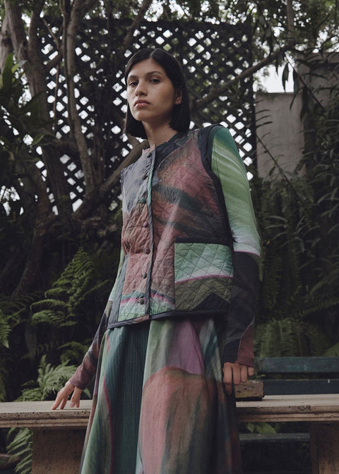 AZUCENA VEST IN RETAMA PRINT