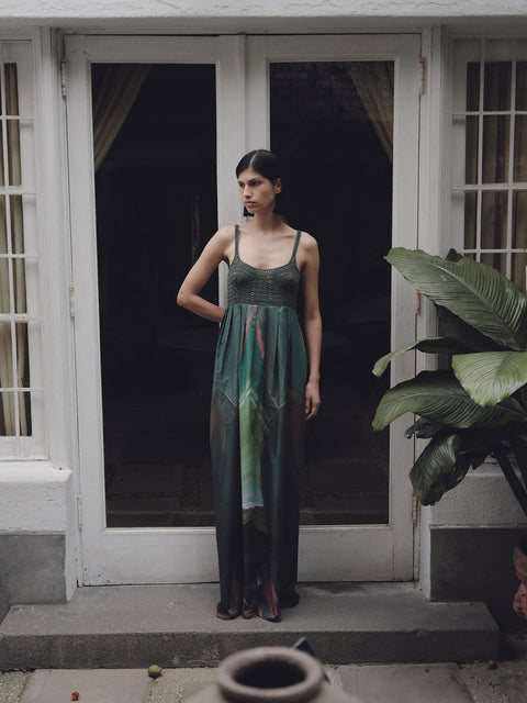 CAMANÁ DRESS IN RETAMA PRINT