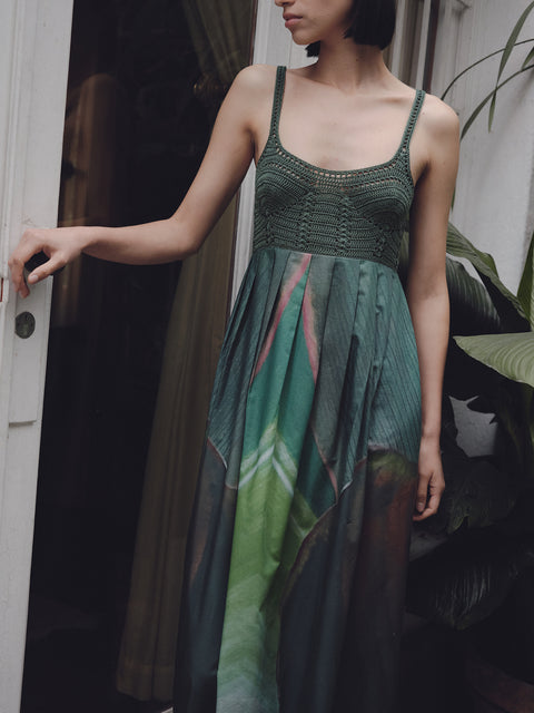 CAMANÁ DRESS IN RETAMA PRINT