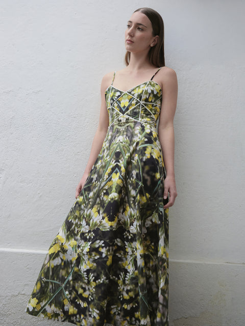 CAMPANILLA DRESS IN AMARILLA PRINT