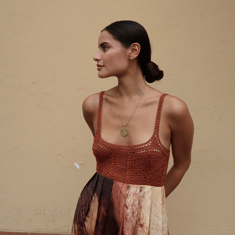 CAMANÁ DRESS IN PIPA FRIA PRINT