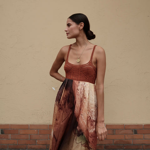 CAMANÁ DRESS IN PIPA FRIA PRINT