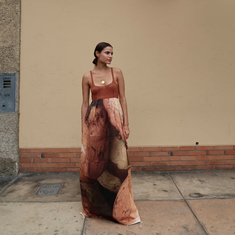 CAMANÁ DRESS IN PIPA FRIA PRINT