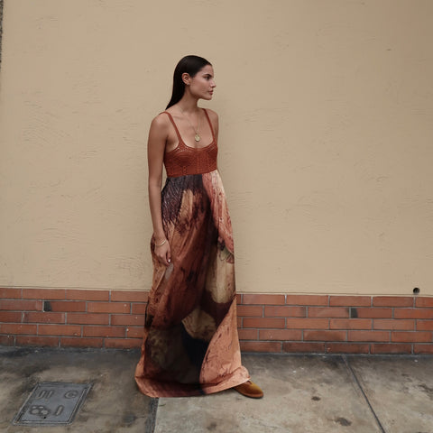 CAMANÁ DRESS IN PIPA FRIA PRINT